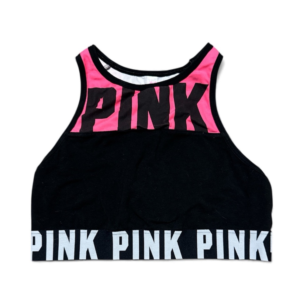 PINK - Victoria’s Secret- Pink and Black Sports Bra